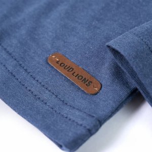 vidaXL Koszulka dziecięca z długimi rękawami, wół i orzeł, granatowa, 116 5