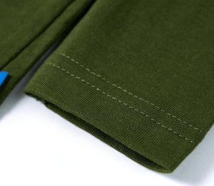 vidaXL Koszulka dziecięca z długimi rękawami, z kaskiem, ciemne khaki, 116 5