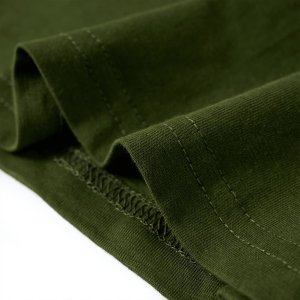 vidaXL Koszulka dziecięca z długimi rękawami, z kaskiem, ciemne khaki, 116 6