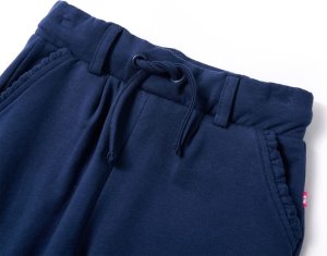 vidaXL Spodnie dziecięce ze sznurkiem, granatowe, 140 3