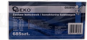 Geko Zestaw końcówek i konektorów kablowych 685szt(20) 7