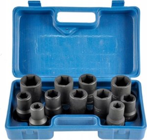 Geko Kpl. nasadek udarowych 1" do klucza przekł. 11el/17-41mm(3) 12