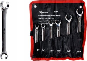 Geko Klucze półotwarte do przewodów hamulcowych 6el. 8-18mm(20) 13