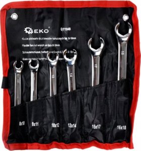 Geko Klucze półotwarte do przewodów hamulcowych 6el. 8-18mm(20) 7