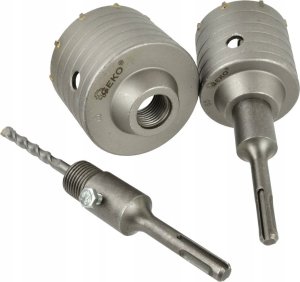 Geko Kpl. frezów do betonu 65+80mm SDS(10) 9