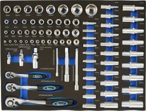 Geko Wkład- zestaw nasadek z grzechotkami 1/4"-1/2" 80el.(3) 1