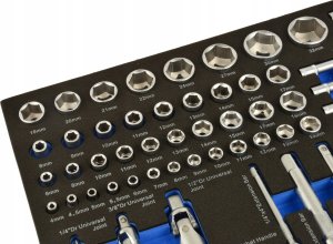 Geko Wkład- zestaw nasadek z grzechotkami 1/4"-1/2" 80el.(3) 3