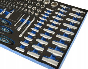 Geko Wkład- zestaw nasadek z grzechotkami 1/4"-1/2" 80el.(3) 4