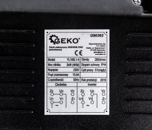 Geko #Silnik elektryczny 3KW/4KM 230V 1 fazowy (1) 17