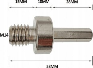 Geko Adapter otwornicy M14 - HEX (100) 3