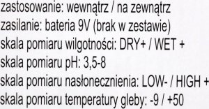 Geko Kwasomierz- Miernik pH gleby, temperatury i oświetlenia (35) 7