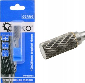 Geko Frez pilnik do metalu z węglika wolframu 12x25mm trzpień 6mm (kwadrat) (200) 1