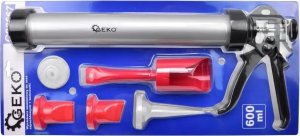 Geko Wyciskacz aluminiowy do mas szpachlowych + końcówki (10) 5