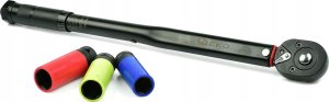 Geko Klucz dynamometryczny 1/2" 28-210nm + nasadki alu 3el. Black HD (10) 2