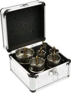 Geko Kpl. otwornic widiowych do metalu z wiertłem tytanowym 6szt. 22-65mm (12) 4