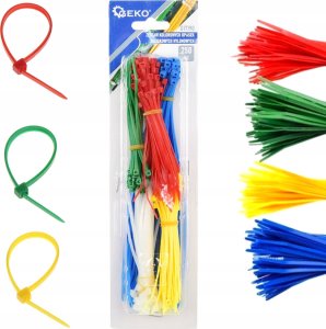 Geko Zestaw kolorowych opasek zaciskowych nylonowych 250szt (80) 2