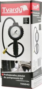 Tvardy Profesjonalny pistolet do pompowania kół z manometrem 0-12bar (20) 5