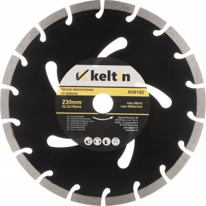 KELTIN Tarcza diamentowa do betonu 230x22,2x10mm Czarna KELTIN (25) 1