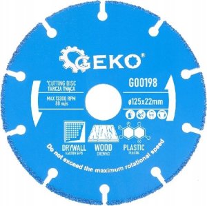 Geko Tarcza tnąca do drewna, plastiku, płyt GK 125x22,2mm (10/100) 2