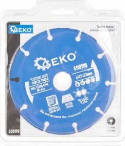 Geko Tarcza tnąca do drewna, plastiku, płyt GK 125x22,2mm (10/100) 4