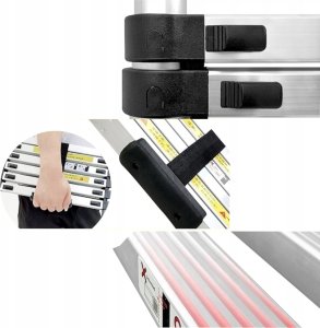 Geko Drabina przystawna aluminiowa 15 stopniowa (G02446) 4