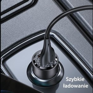 Ładowarka Usams Ład. sam. C39 USB+USB-C 60W Fast Charge fioletowy/fioletowy CC208CC02 (US-CC208) 7