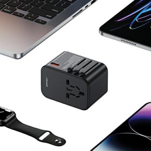 Ładowarka Usams USAMS Adapter siec 1xUSB+2xUSB-C T62 65W 4w1 US/AU/EU/UK czarny/black CC199TC01 (US-CC199) Univesal Travel Charger 7