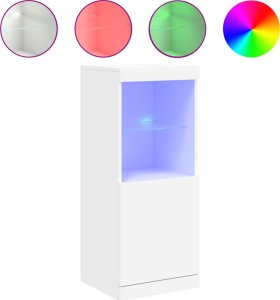 vidaXL vidaXL Szafka z oświetleniem LED, biała, 41x37x100 cm 2