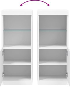 vidaXL vidaXL Szafka z oświetleniem LED, biała, 41x37x100 cm 10