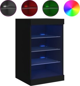 vidaXL vidaXL Szafka z oświetleniem LED, czarna, 41x37x67 cm 2