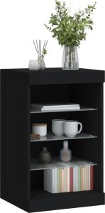 vidaXL vidaXL Szafka z oświetleniem LED, czarna, 41x37x67 cm 5