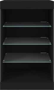 vidaXL vidaXL Szafka z oświetleniem LED, czarna, 41x37x67 cm 6