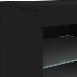vidaXL vidaXL Szafka z oświetleniem LED, czarna, 41x37x67 cm 9