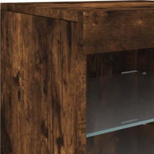 vidaXL vidaXL Szafka z oświetleniem LED, przydymiony dąb, 41x37x67 cm 9