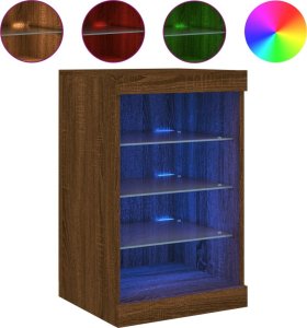 vidaXL vidaXL Szafka z oświetleniem LED, brązowy dąb, 41x37x67 cm 2