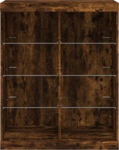 vidaXL vidaXL Szafka z oświetleniem LED, przydymiony dąb, 81x37x100 cm 6