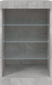 vidaXL vidaXL Szafka z oświetleniem LED, szarość betonu, 41x37x67 cm 6