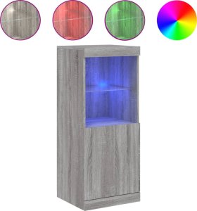 vidaXL vidaXL Szafka z oświetleniem LED, szary dąb sonoma, 41x37x100 cm 2
