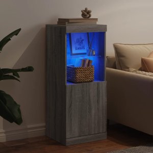 vidaXL vidaXL Szafka z oświetleniem LED, szary dąb sonoma, 41x37x100 cm 3