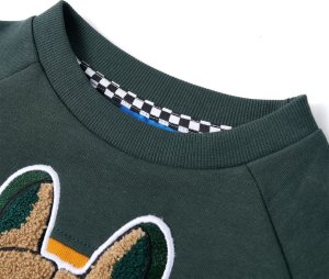 vidaXL Bluza dziecięca, ciemnozielona, 104 3