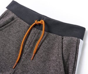 vidaXL Dziecięce spodnie dresowe, ciemnoszary melanż, 116 3