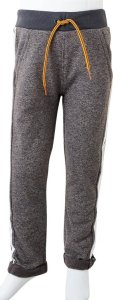 vidaXL Dziecięce spodnie dresowe, ciemnoszary melanż, 116 9