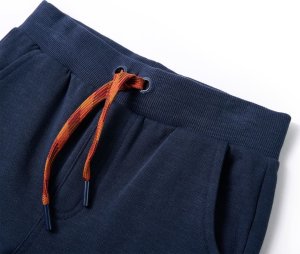 vidaXL Dziecięce spodnie dresowe, granatowy melanż, 104 3