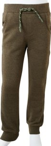 vidaXL Dziecięce spodnie dresowe, melanż khaki, 104 9
