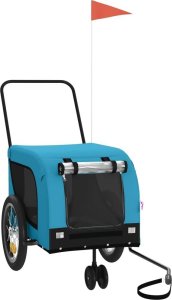 vidaXL Przyczepka rowerowa dla zwierząt, tkanina Oxford i żelazo 2