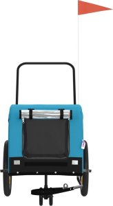 vidaXL Przyczepka rowerowa dla zwierząt, tkanina Oxford i żelazo 3