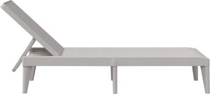 vidaXL Leżak, szary, 186x60x29 cm, PP 5