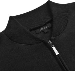 vidaXL Kardigan Męski, Czarny, Rozmiar M 2