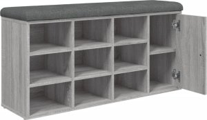 vidaXL Ławka na buty, szary dąb sonoma, 102x32x50 cm 8