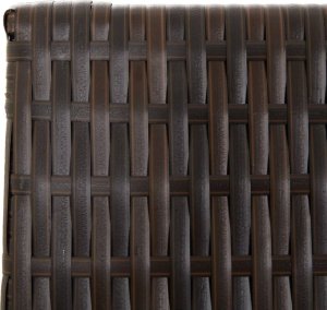 vidaXL Parawan 5-panelowy, brązowy, polirattan 6